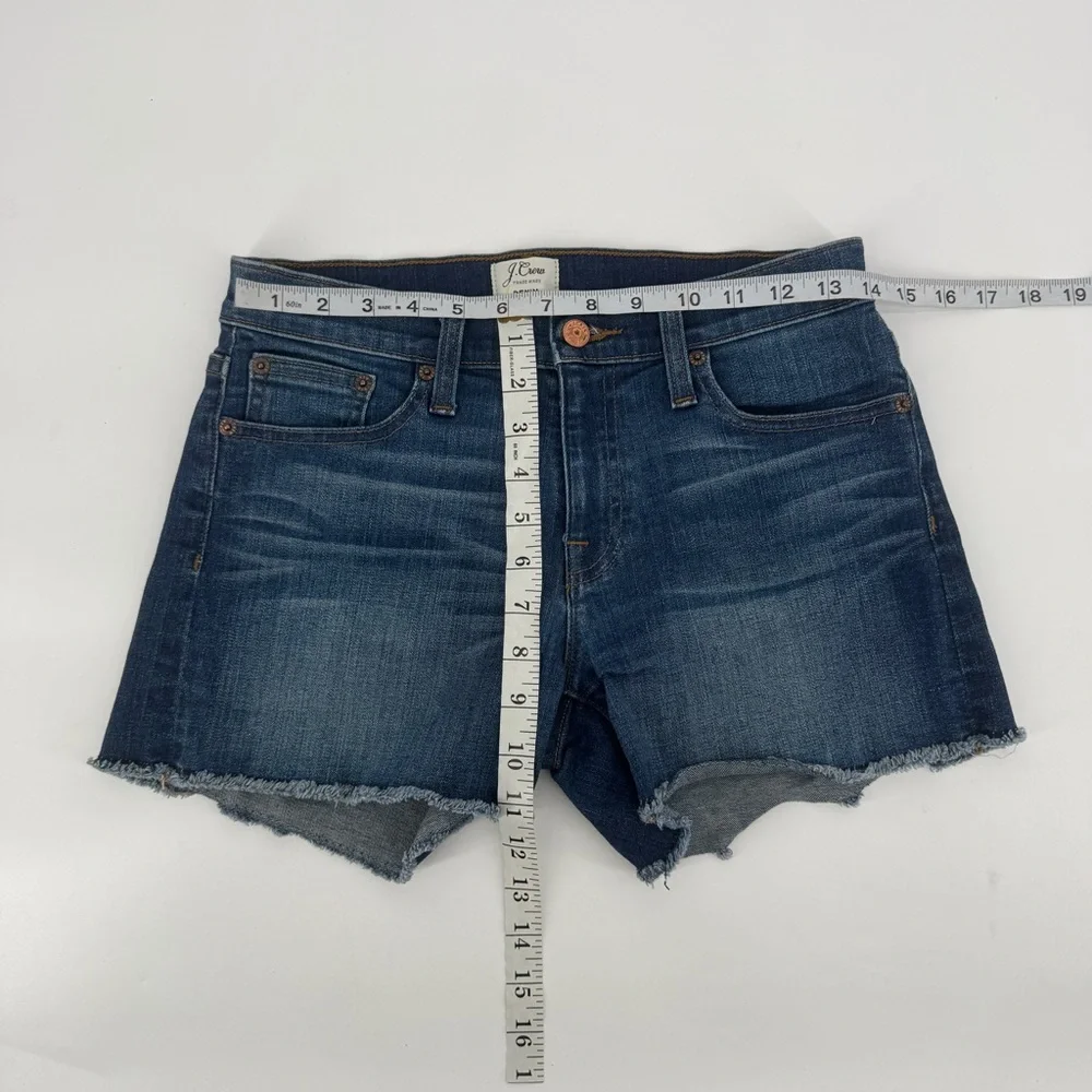 J. Crew Blue Denim Cut Off Jean Shorts Size 25 Women’s